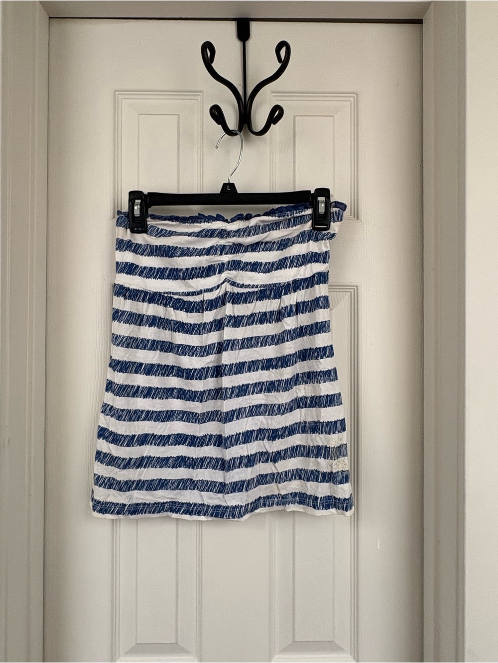 Blue & White Striped Mini Skirt - Casual Summer Style